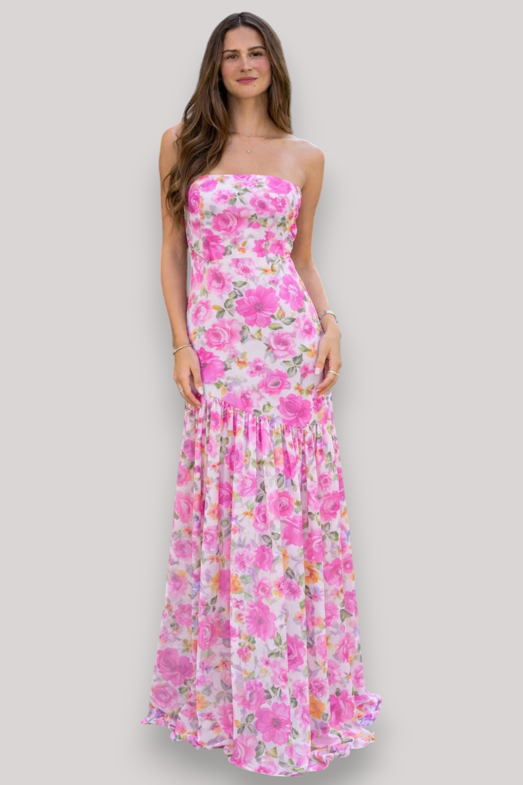 The Solenne Off Shoulder Boho Floral Maxi Dress Open Back Summer Wedding Party Style