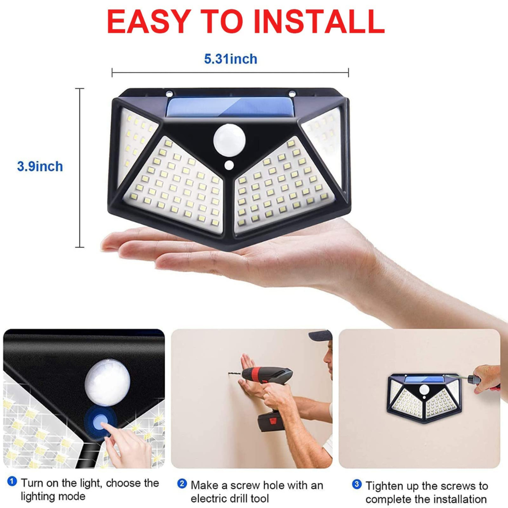 The Solvex Solar LED Motion Sensor Wall Light