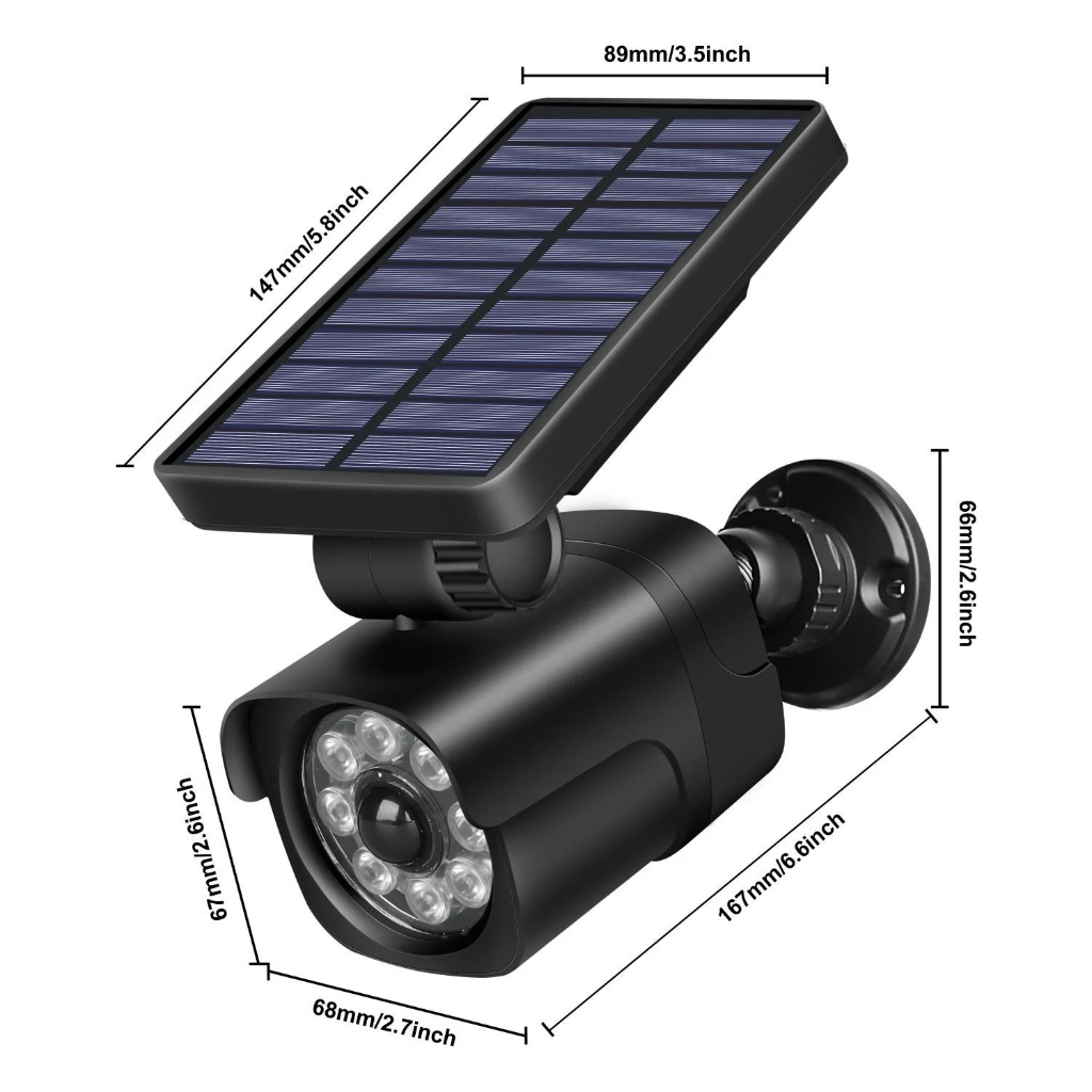 The Solvexa Solar PIR Motion Sensor Security Dummy Camera Light