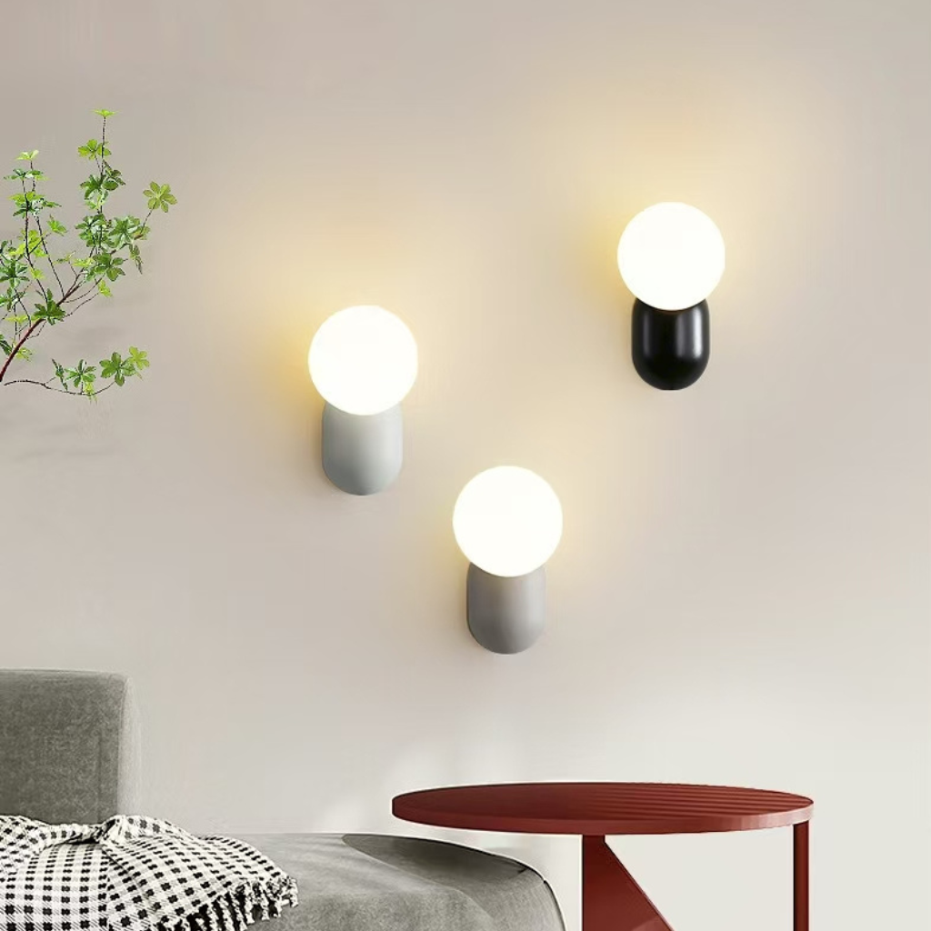 The Solvix LED Glass Ball Wall Light