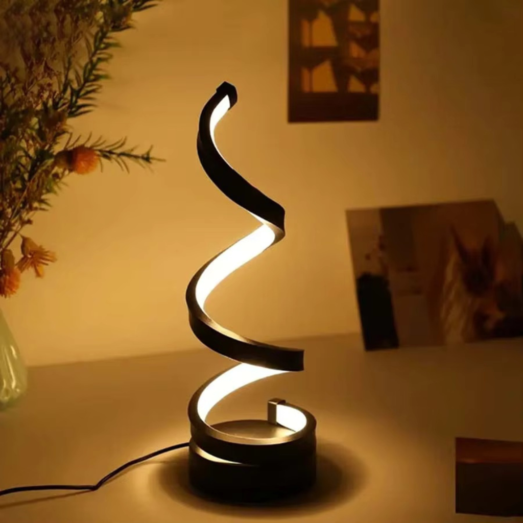 The Spiravelle Tri Colour Spiral LED Desk Lamp