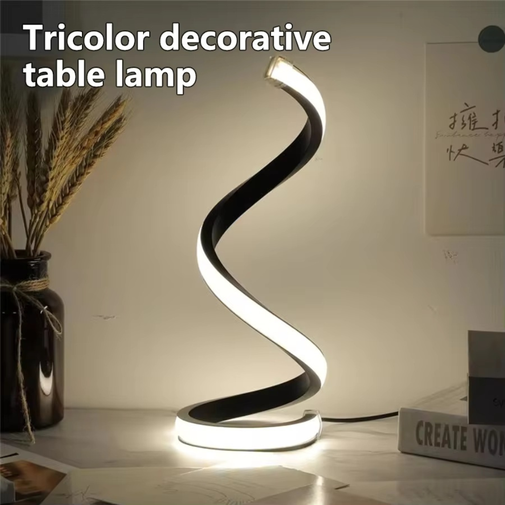 The Spiravelle Tri Colour Spiral LED Desk Lamp