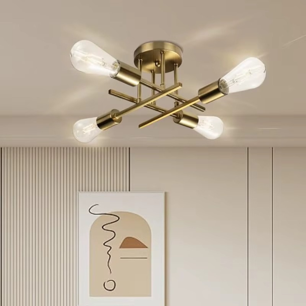 The Sputrix Modern Semi Flush Ceiling Chandelier