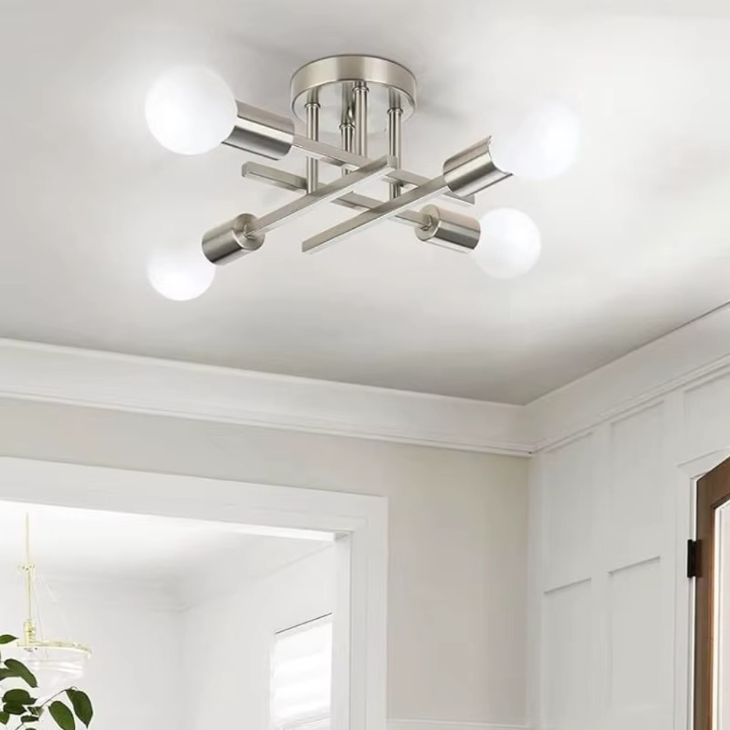 The Sputrix Modern Semi Flush Ceiling Chandelier