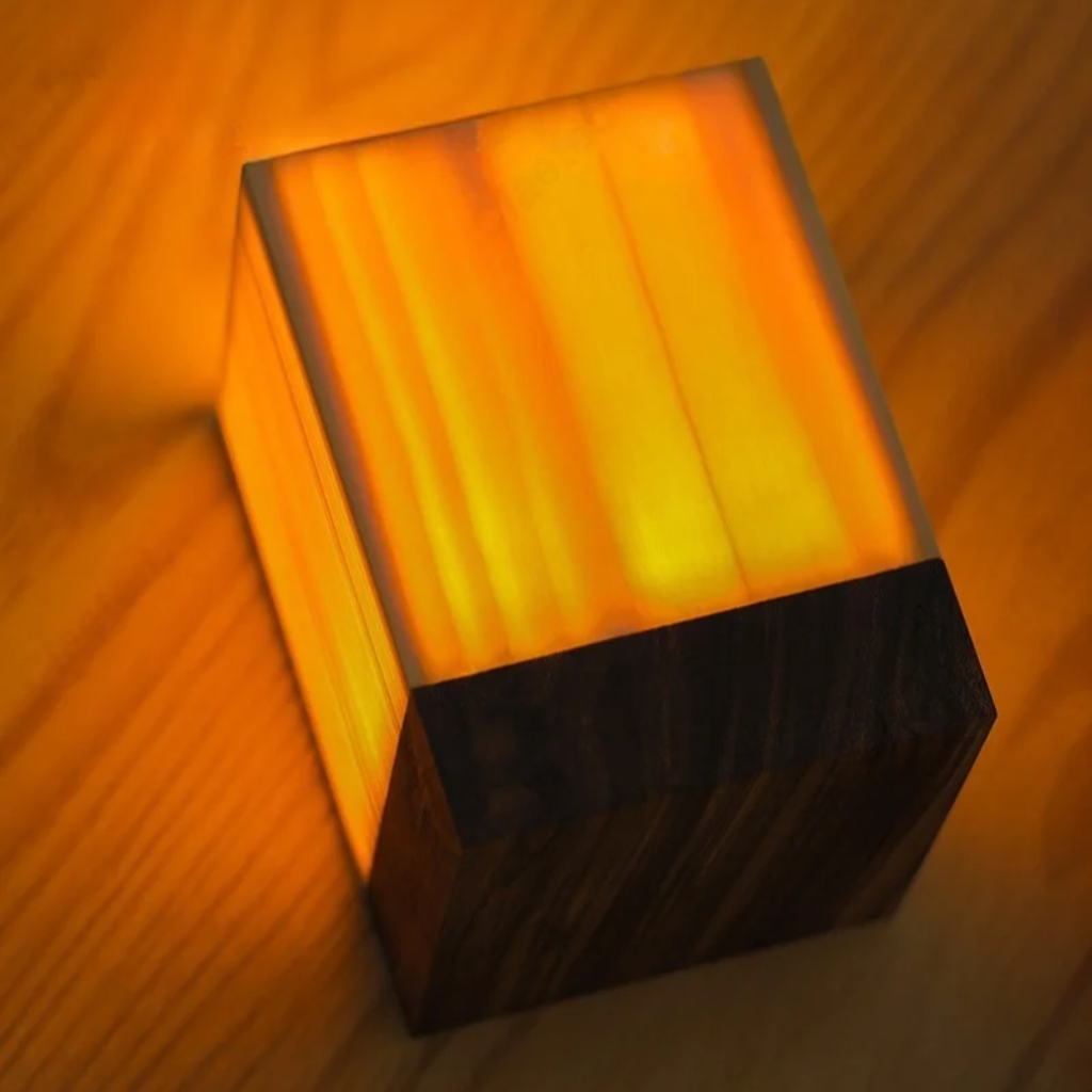 The Sylvara Natural Wood LED Night Light