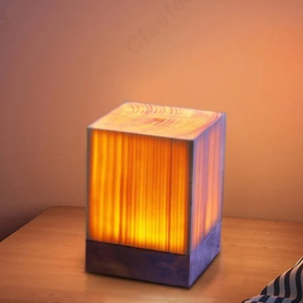 The Sylvara Natural Wood LED Night Light