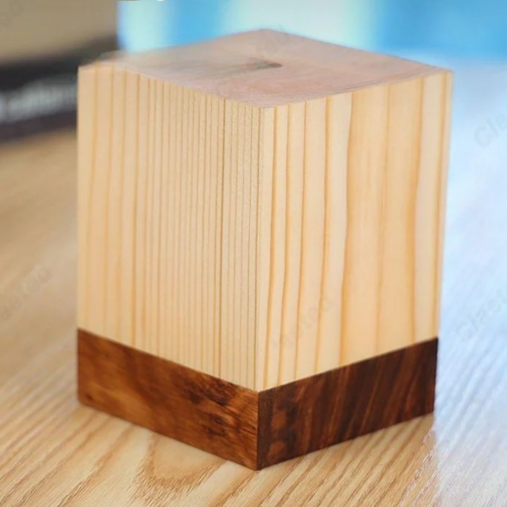 The Sylvara Natural Wood LED Night Light