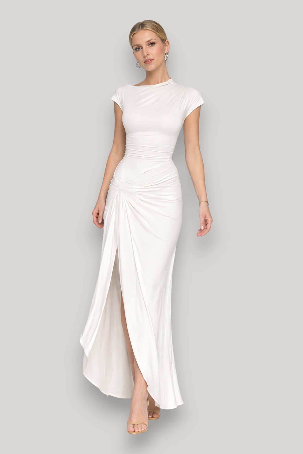 The Tahlia Women's Twisted Waist Midi Dress