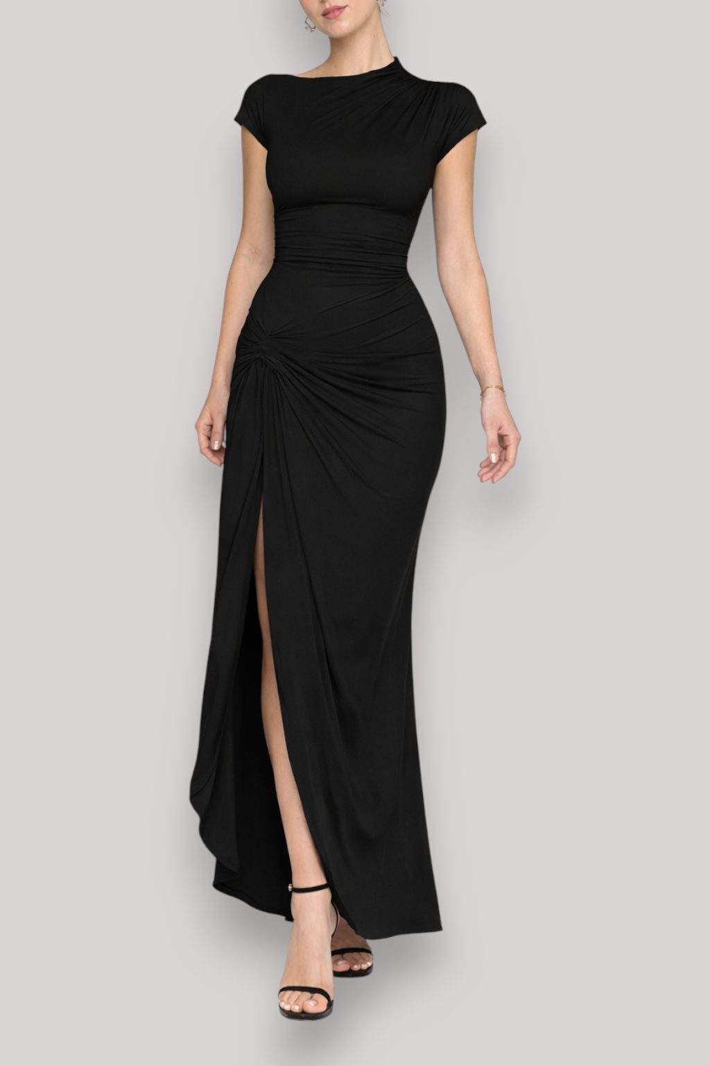 The Tahlia Women's Twisted Waist Midi Dress