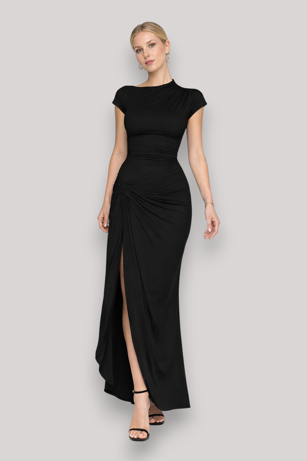 The Tahlia Women's Twisted Waist Midi Dress