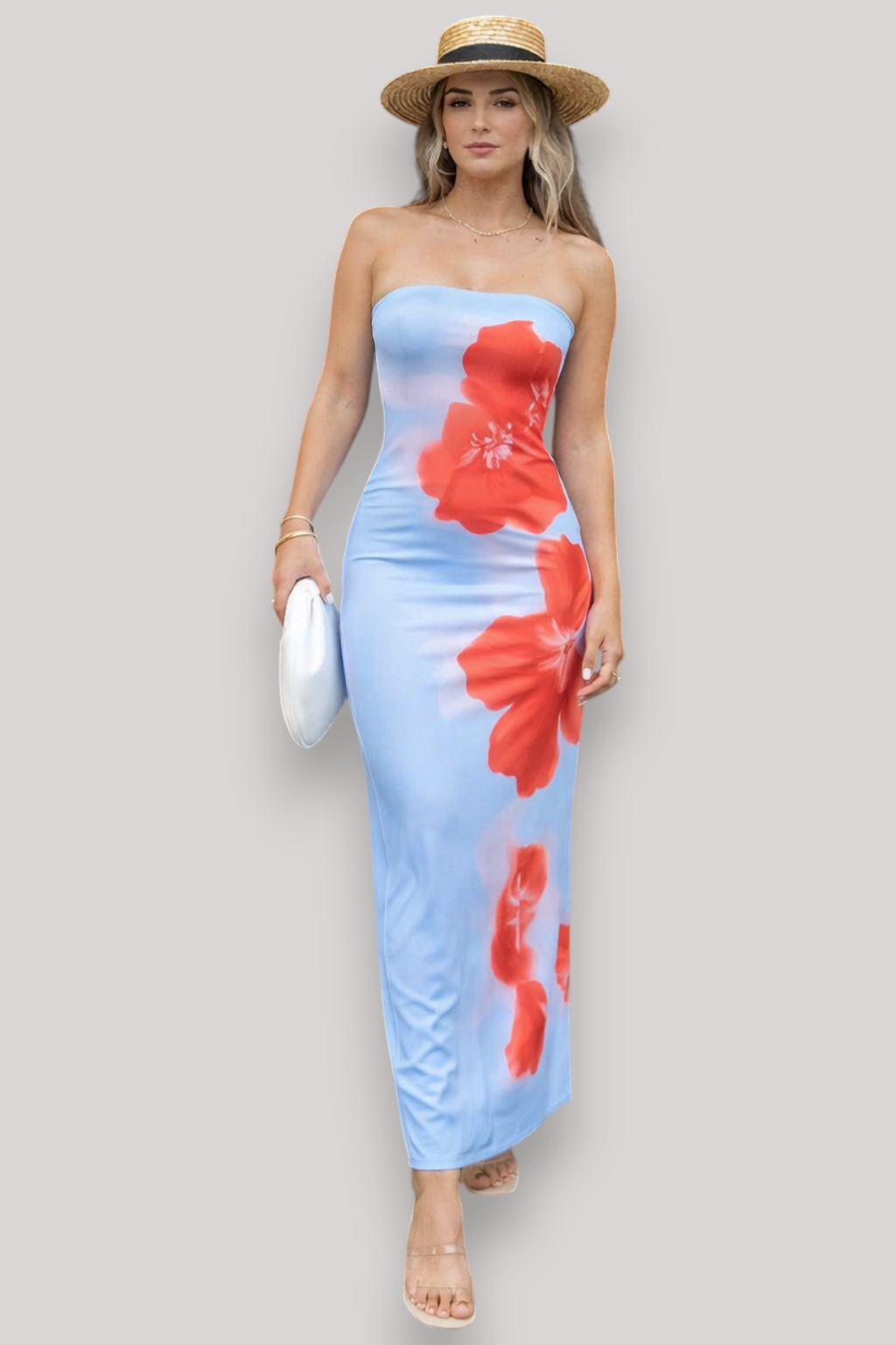 The Talia Women's Butterfly Print Bodycon Midi Dress