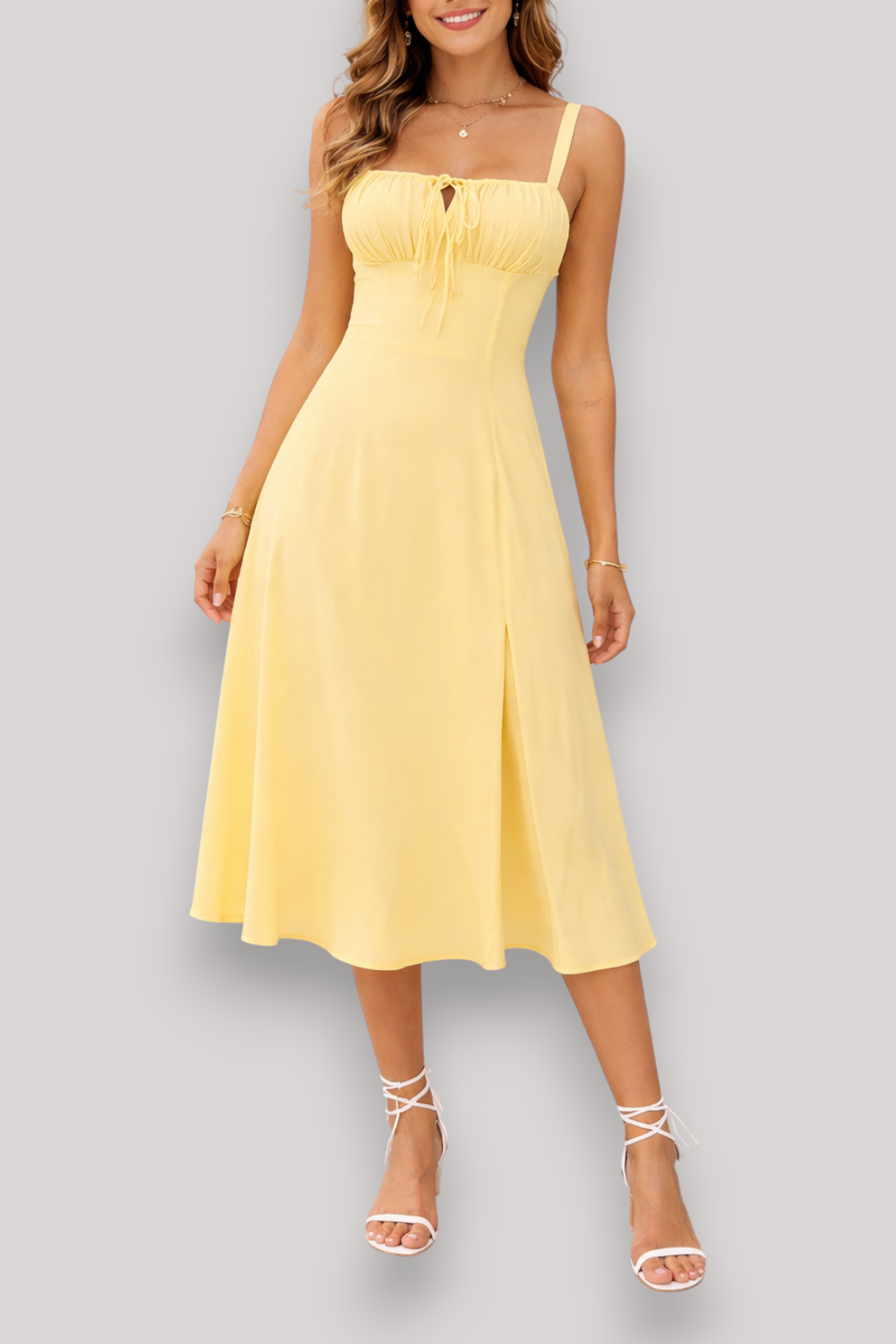 The Thalia Women's Elegant Backless Midi Dress – Amara Lise