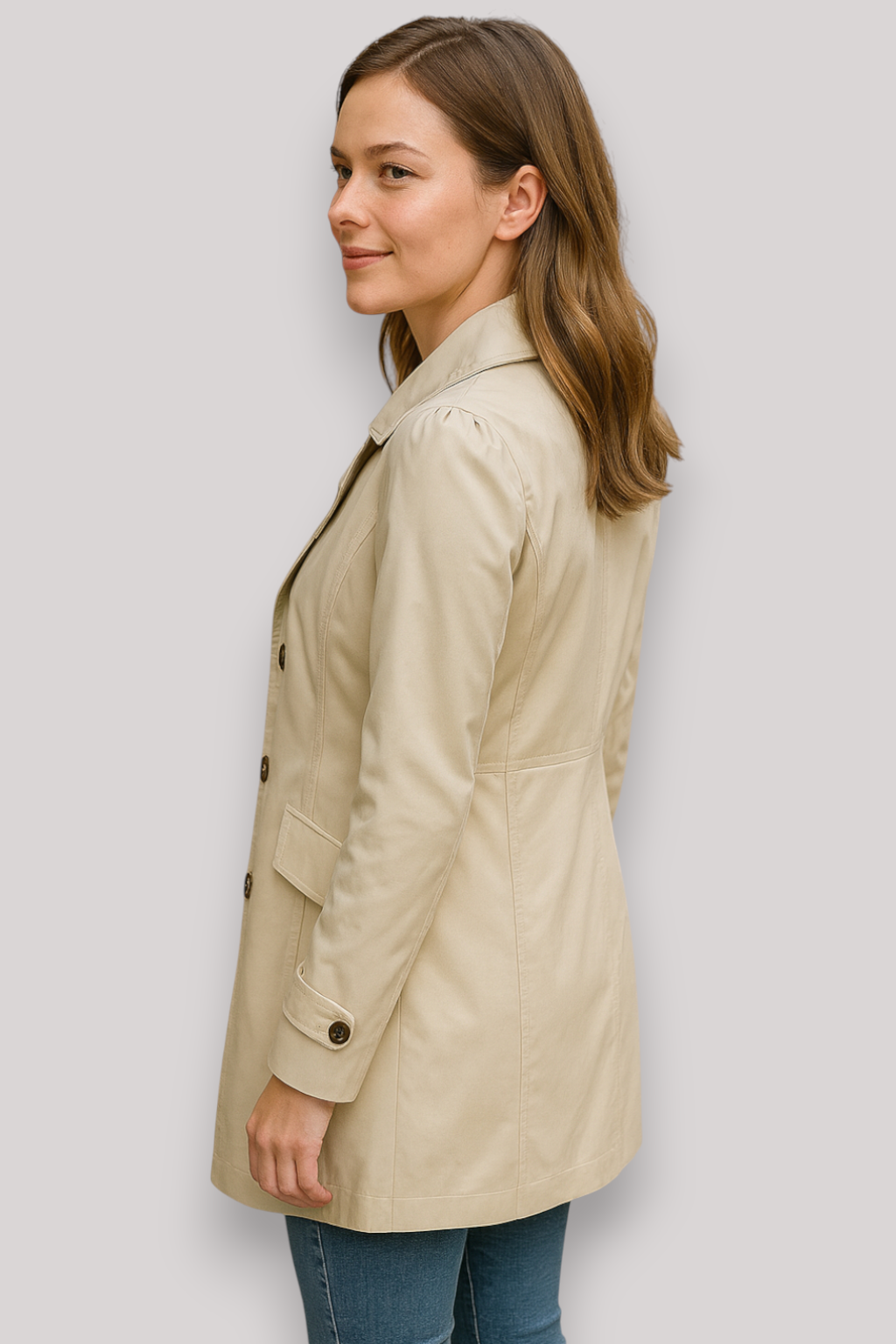 The Thatcher Trench Coat Single Breasted Windbreaker Casual Winter Jacket