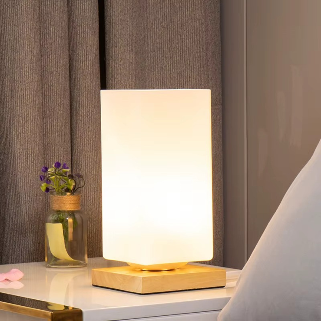 The Timora Solid Wood Minimalist Table Lamp