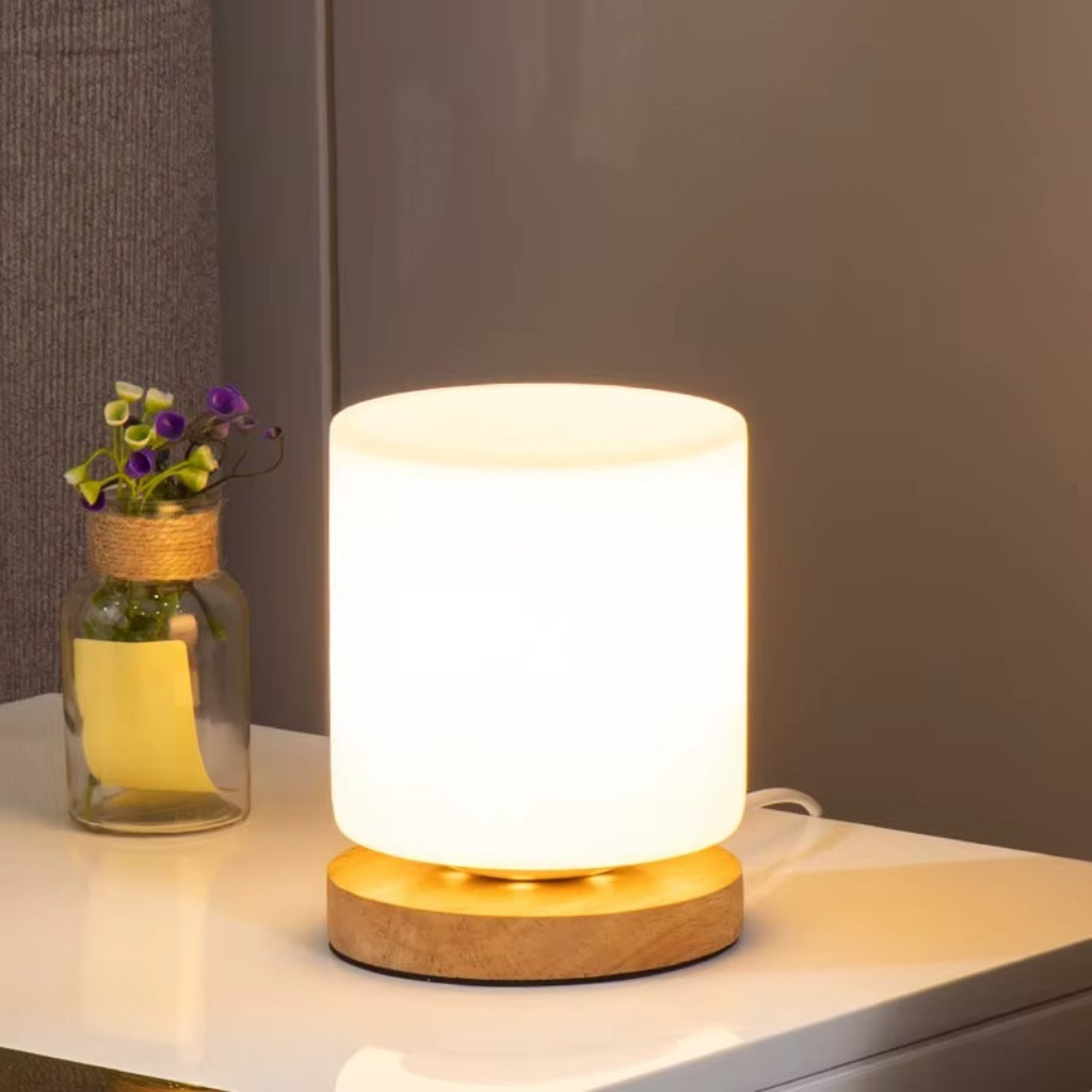 The Timora Solid Wood Minimalist Table Lamp