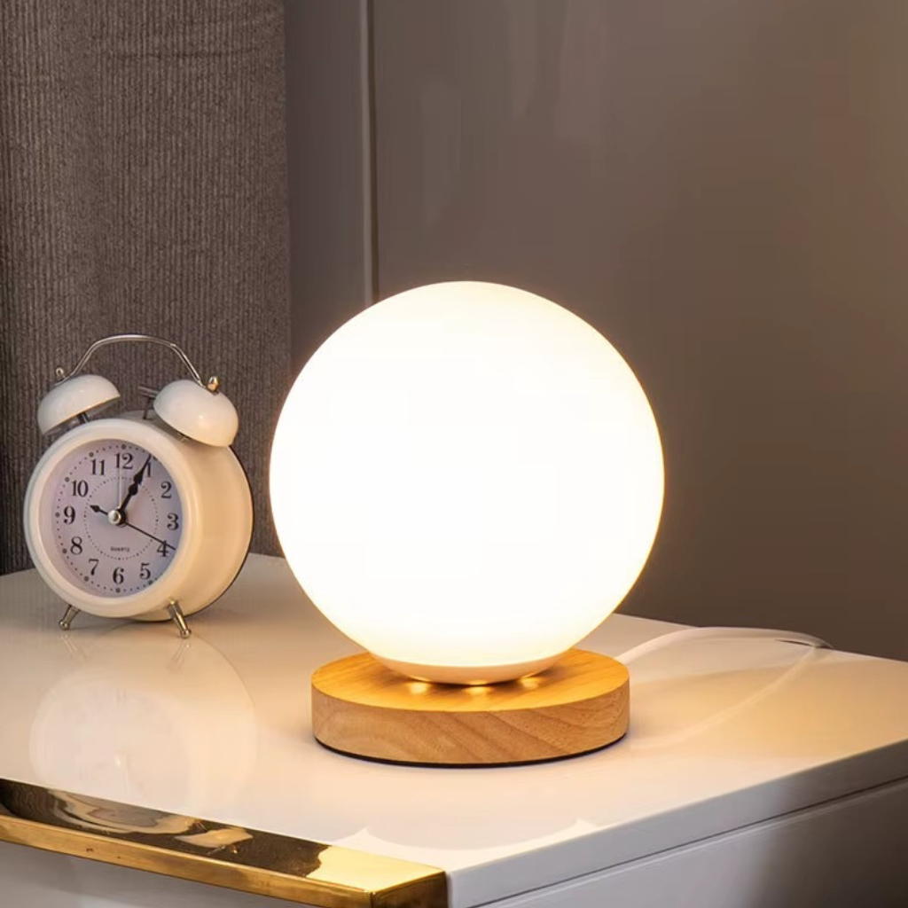 The Timora Solid Wood Minimalist Table Lamp