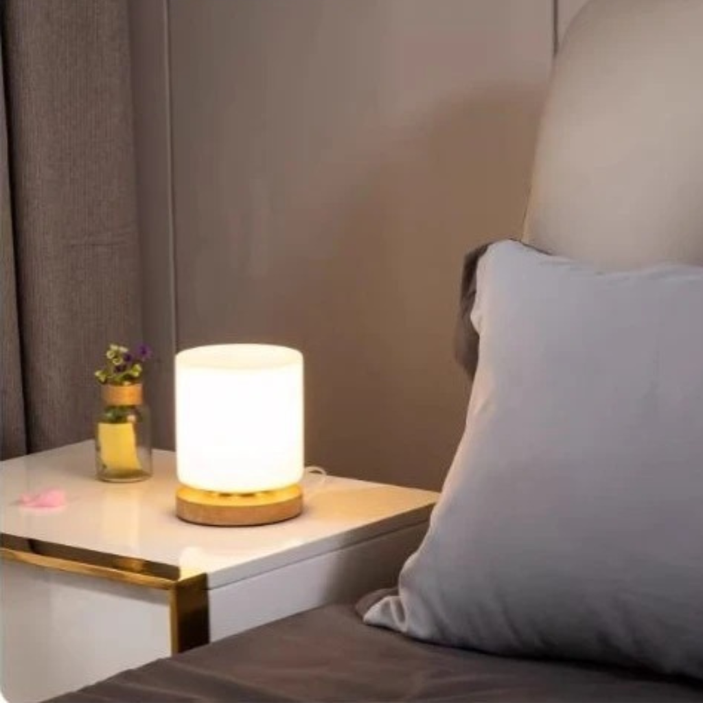 The Timora Solid Wood Minimalist Table Lamp