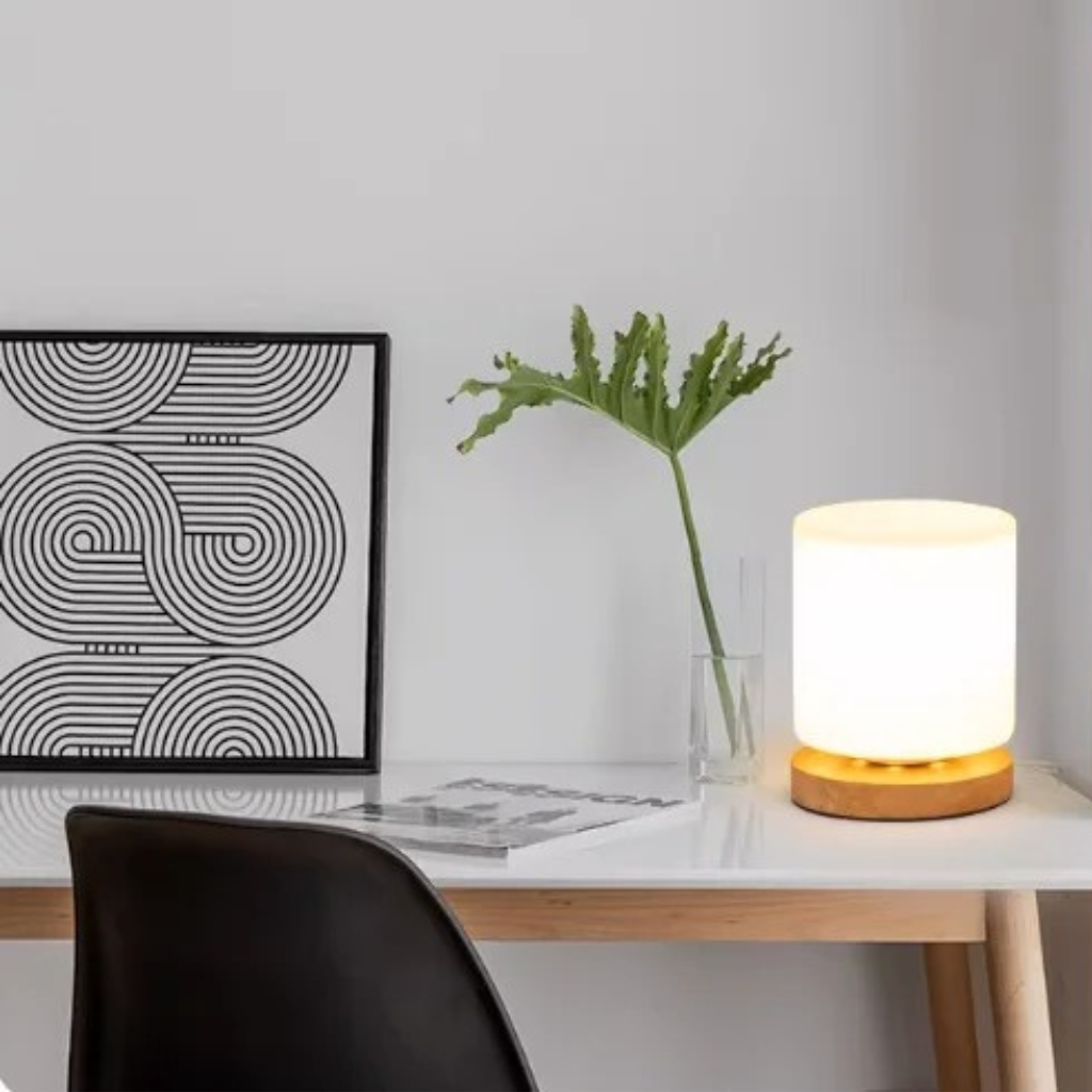 The Timora Solid Wood Minimalist Table Lamp