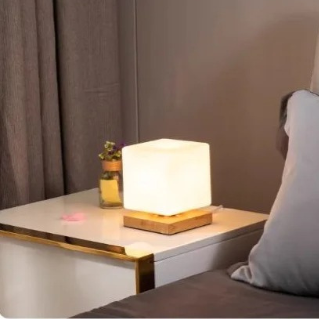 The Timora Solid Wood Minimalist Table Lamp
