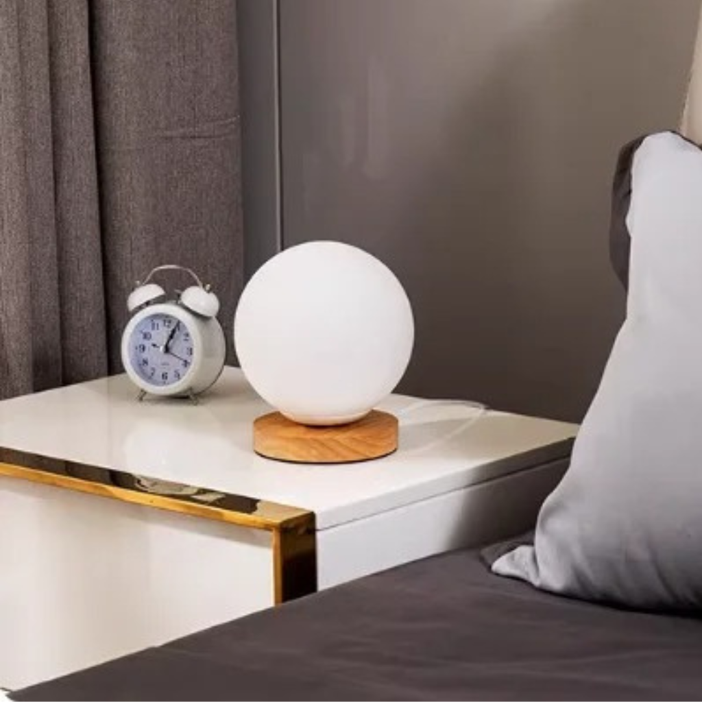 The Timora Solid Wood Minimalist Table Lamp