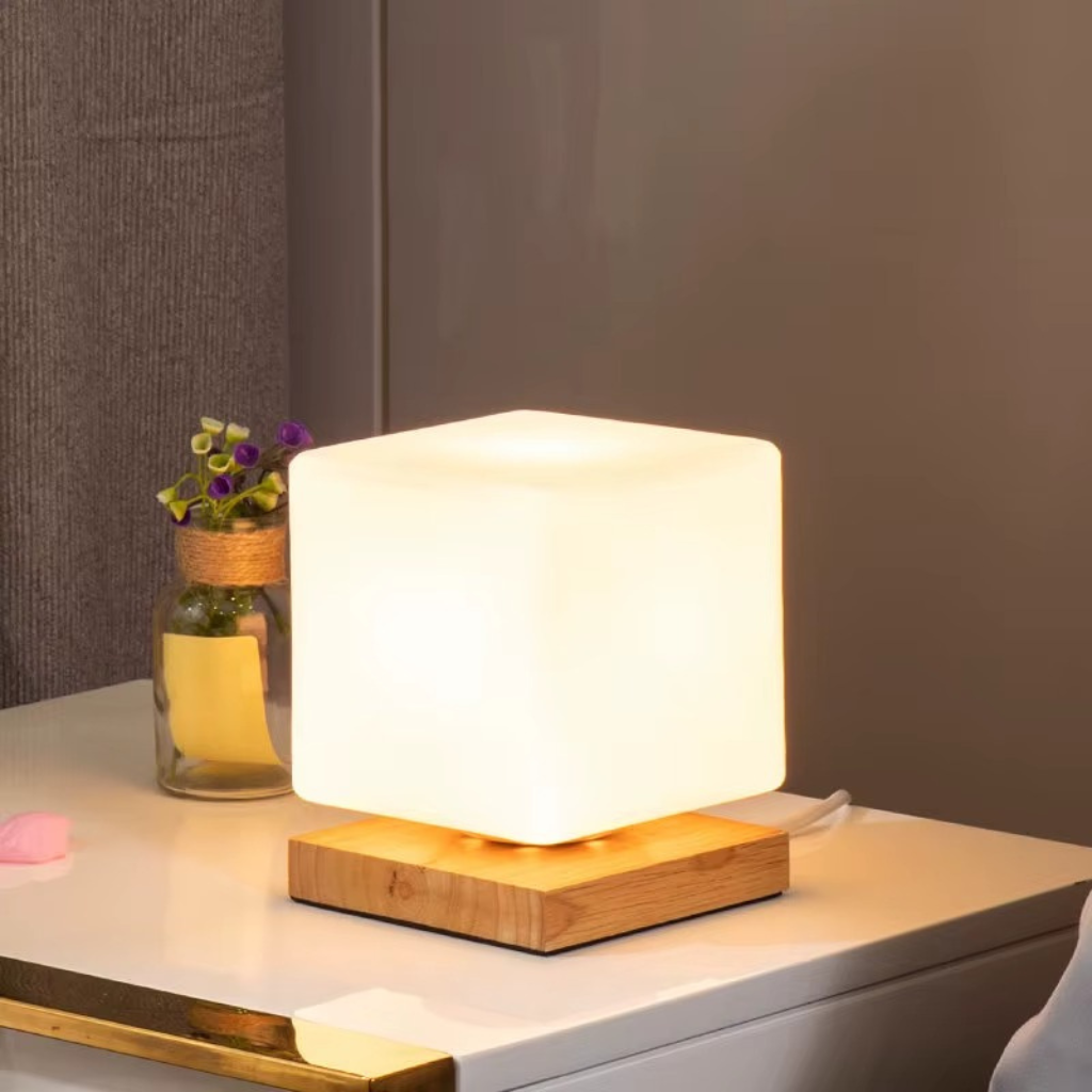 The Timora Solid Wood Minimalist Table Lamp