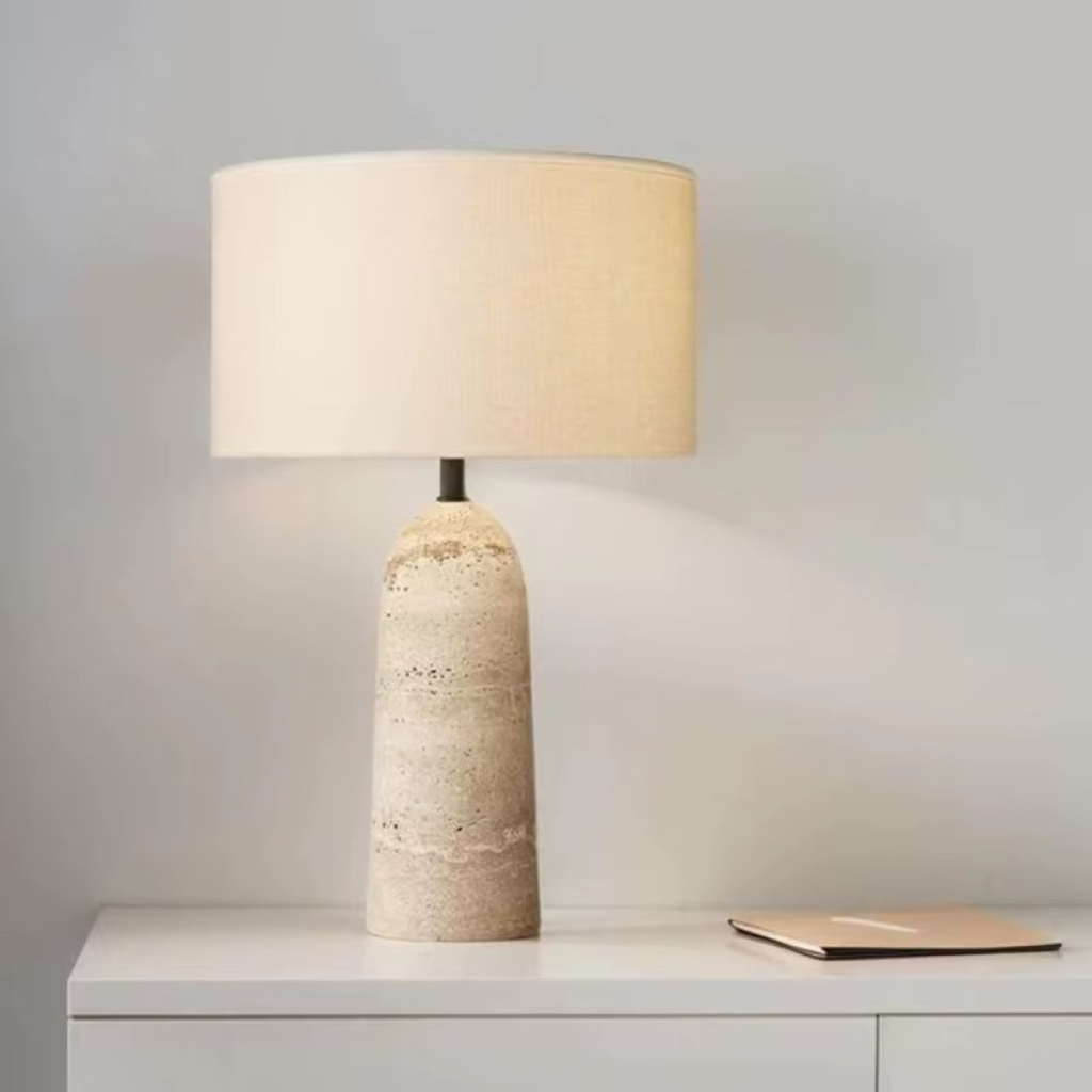 The Travix Wabi Sabi Travertine Table Lamp