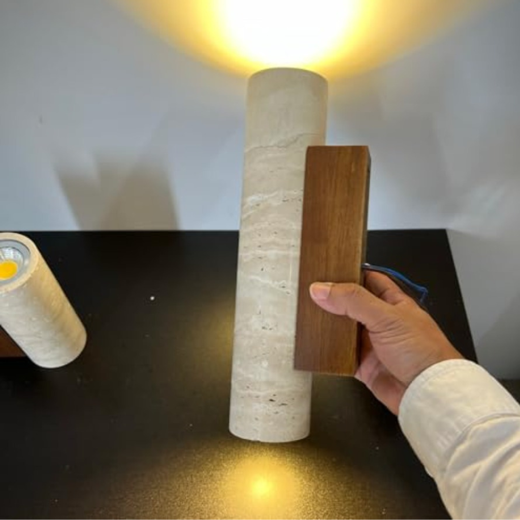 The Travora Travertine Sconce Wall Light