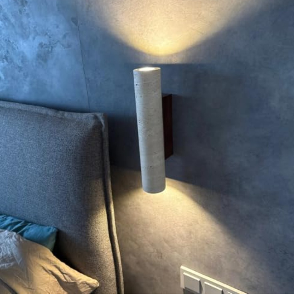 The Travora Travertine Sconce Wall Light