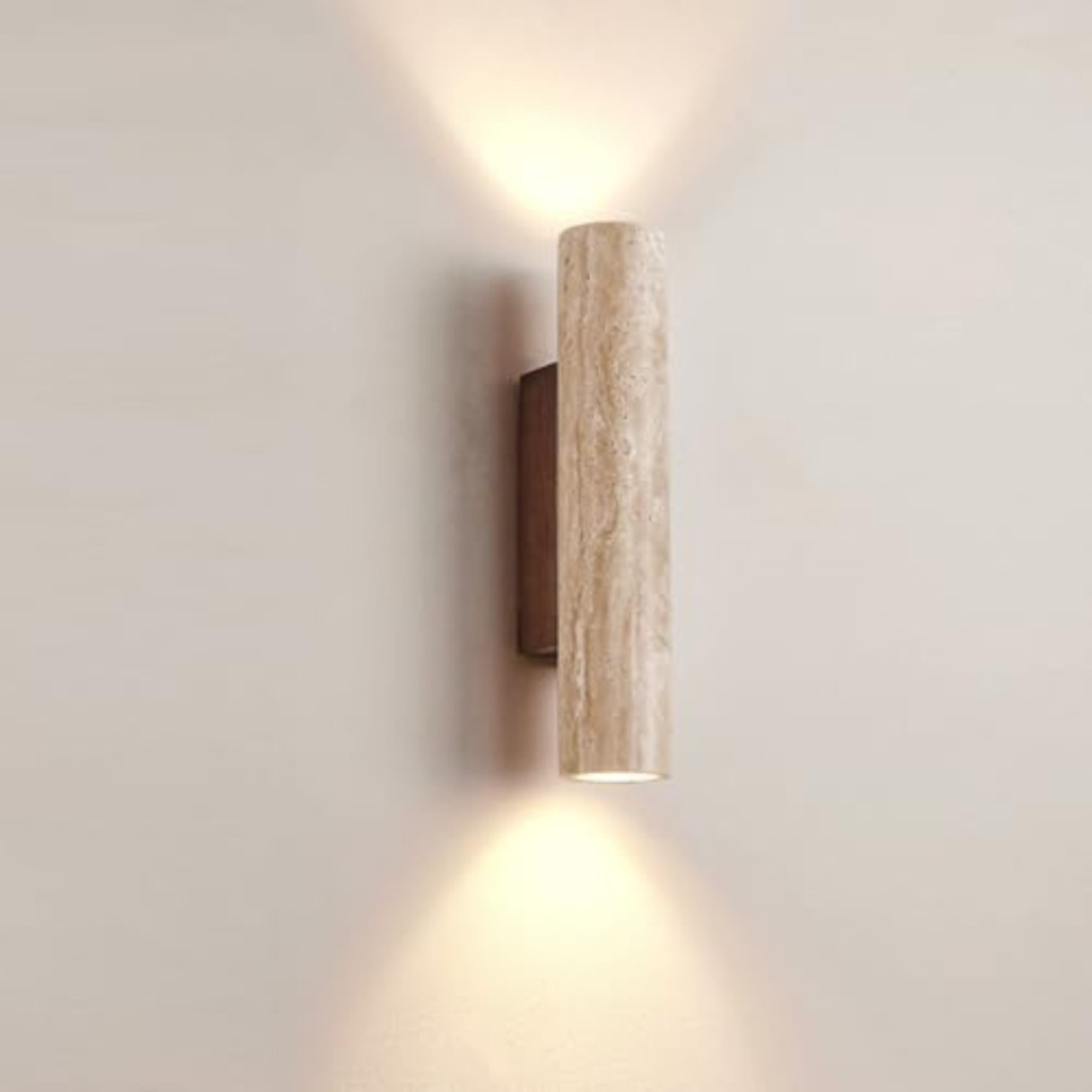 The Travora Travertine Sconce Wall Light