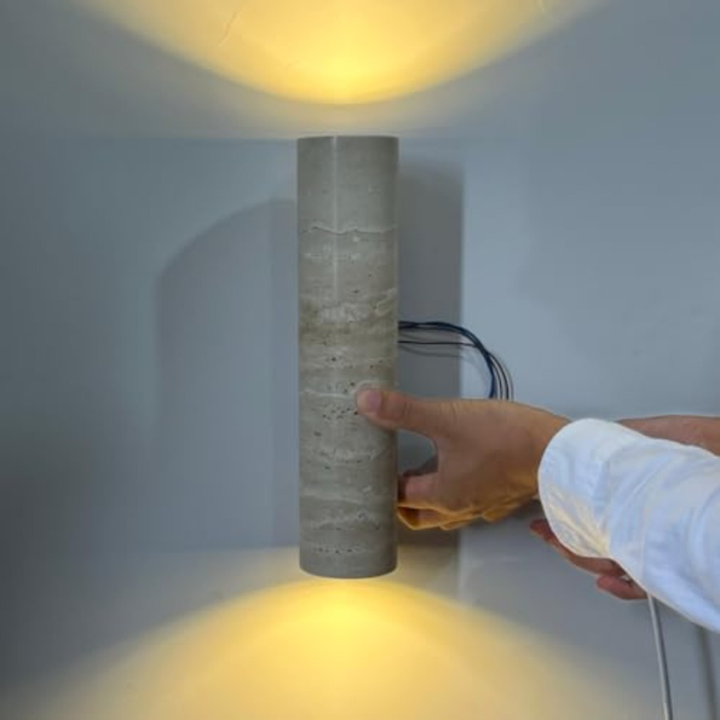 The Travora Travertine Sconce Wall Light