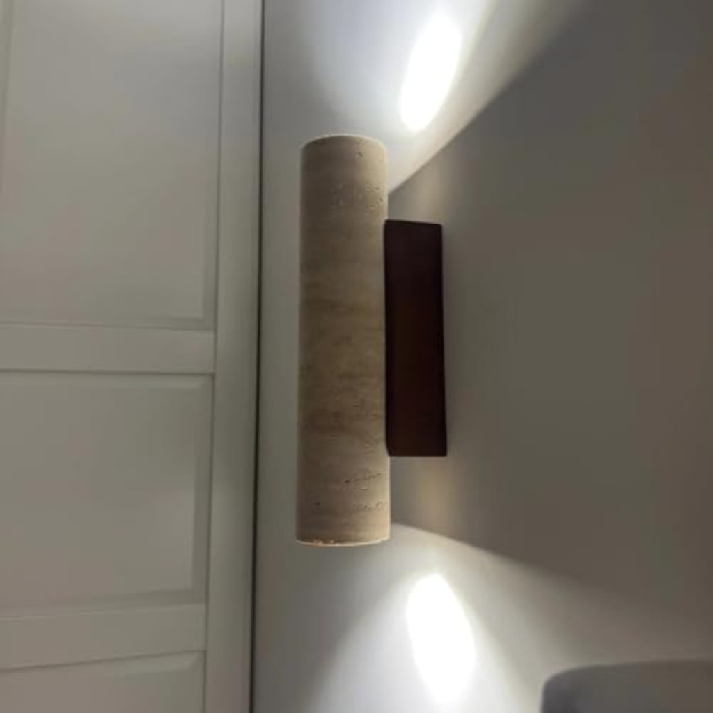 The Travora Travertine Sconce Wall Light