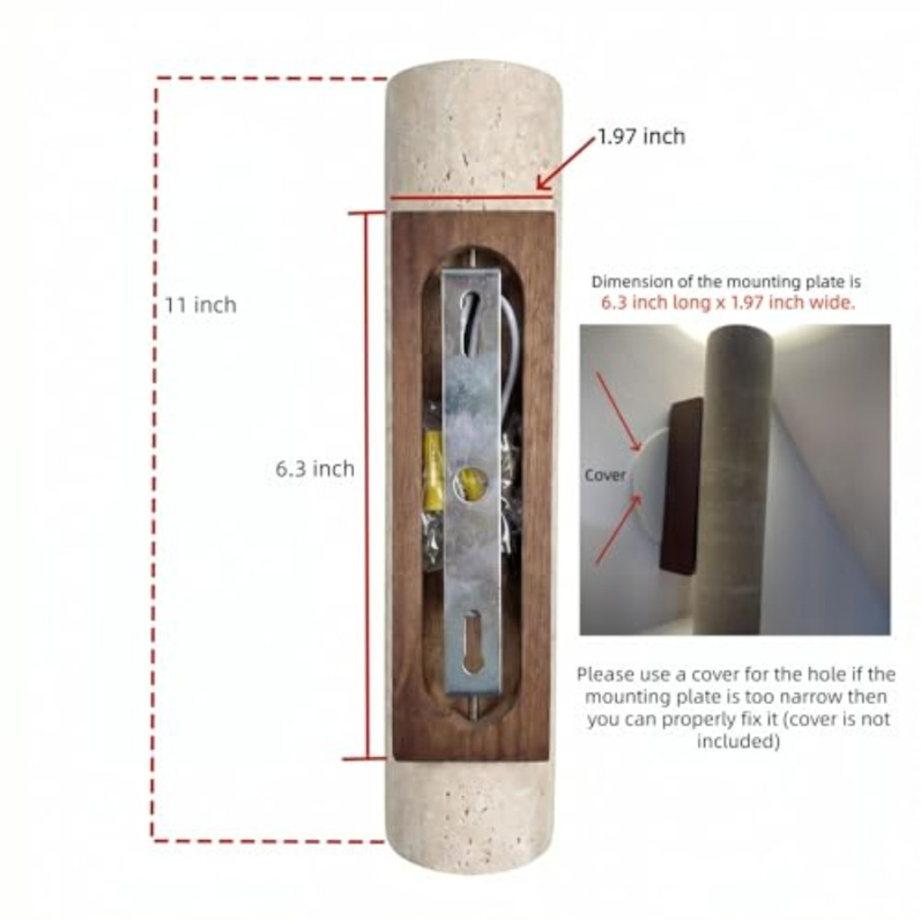 The Travora Travertine Sconce Wall Light