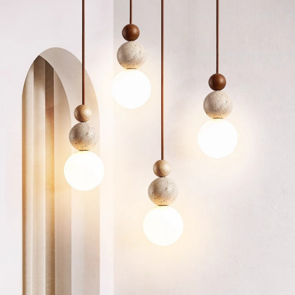 The Trevora Travertine Pendant Light