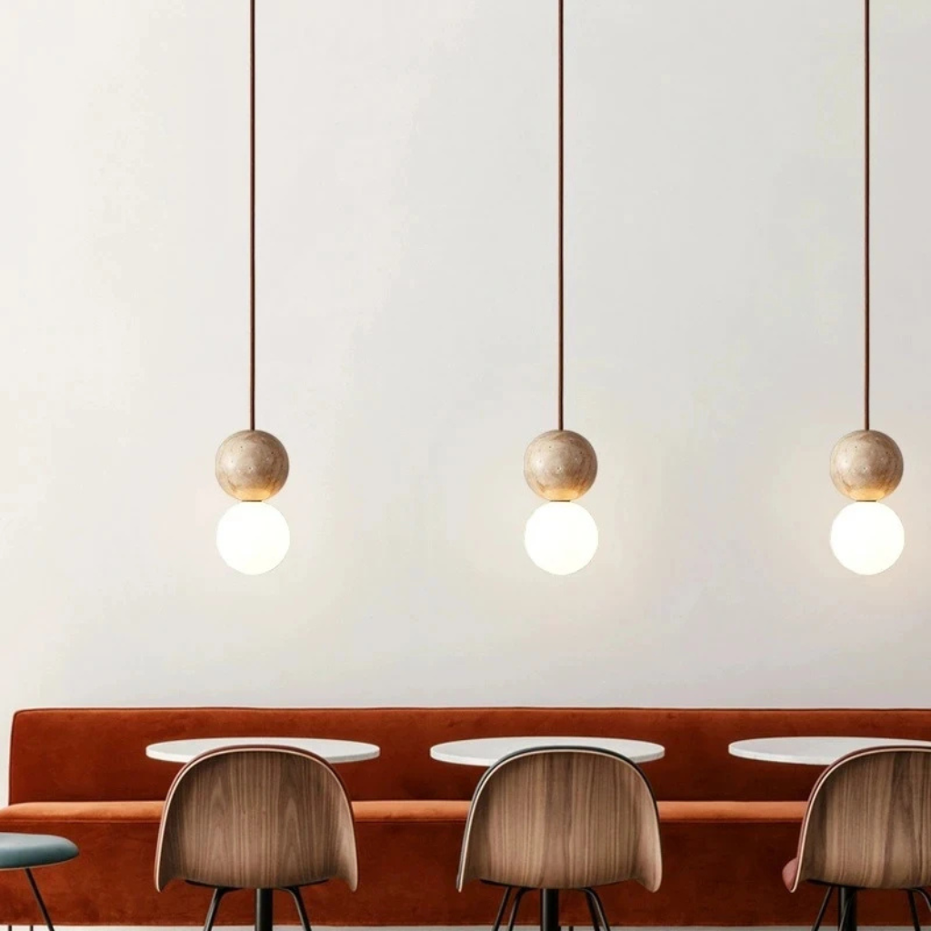 The Trevora Travertine Pendant Light