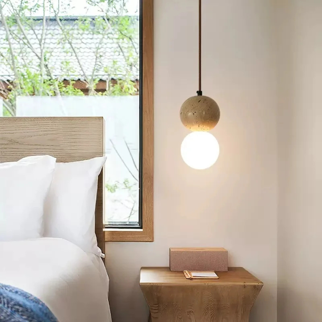 The Trevora Travertine Pendant Light