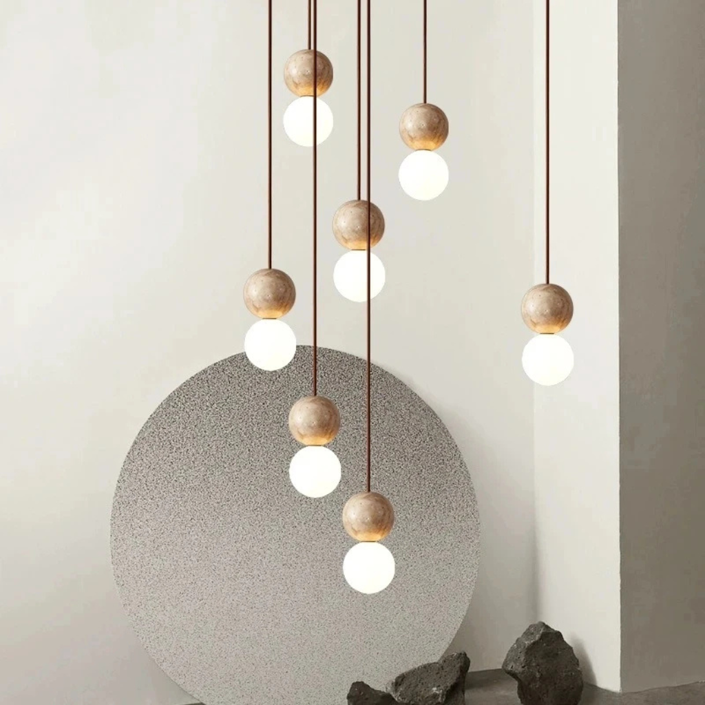 The Trevora Travertine Pendant Light