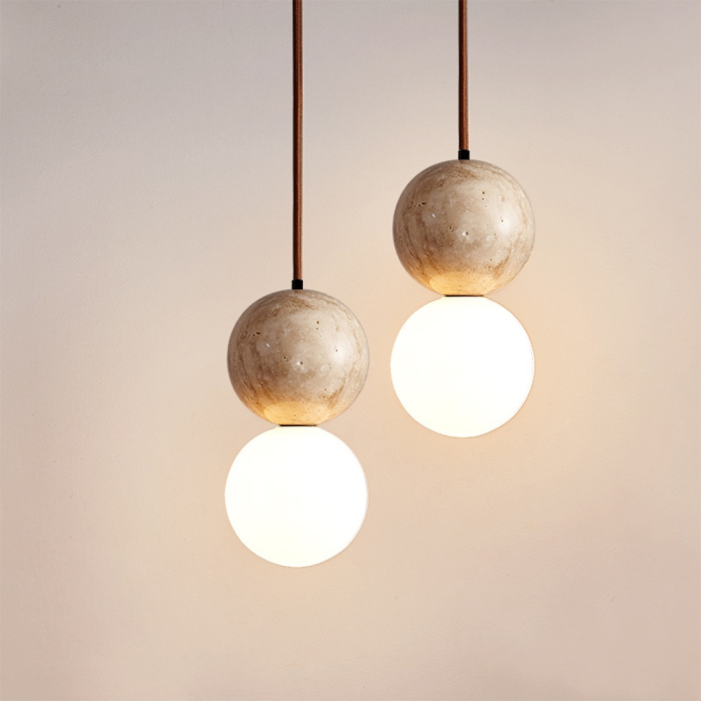 The Trevora Travertine Pendant Light