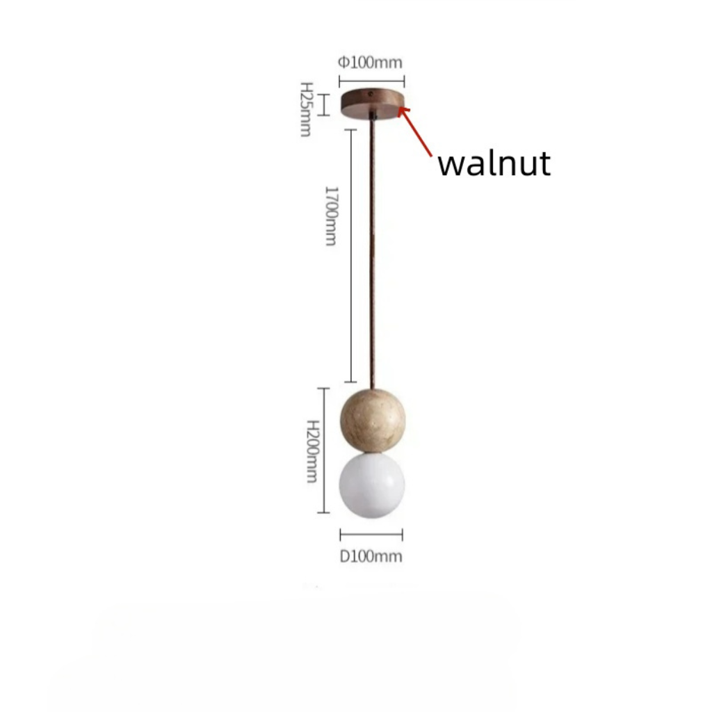 The Trevora Travertine Pendant Light