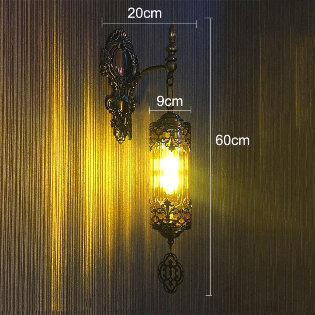 The Turenne Vintage Styled Double Glass Wall Light