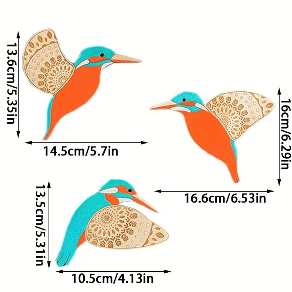The Ravenwood Wooden Bird Wall Art Set