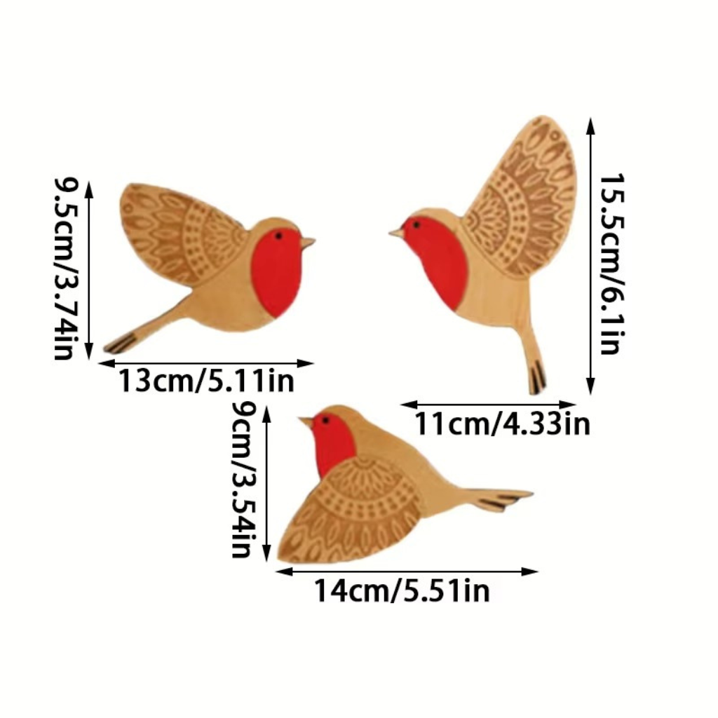 The Ravenwood Wooden Bird Wall Art Set