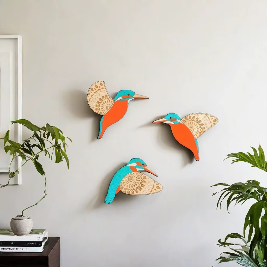The Ravenwood Wooden Bird Wall Art Set