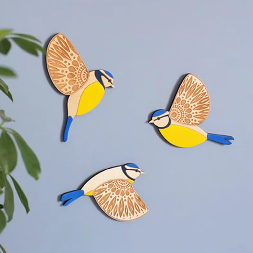 The Ravenwood Wooden Bird Wall Art Set