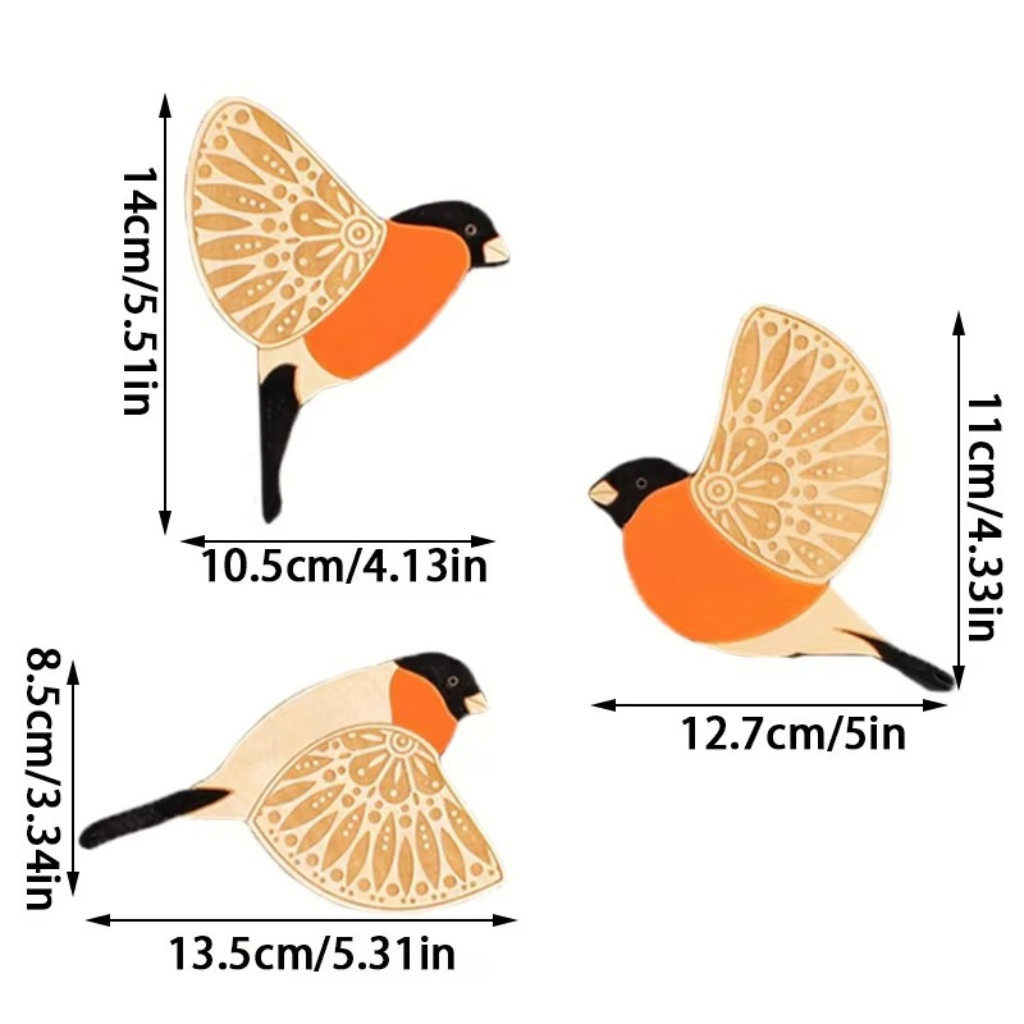 The Ravenwood Wooden Bird Wall Art Set