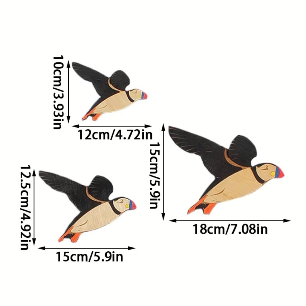 The Ravenwood Wooden Bird Wall Art Set