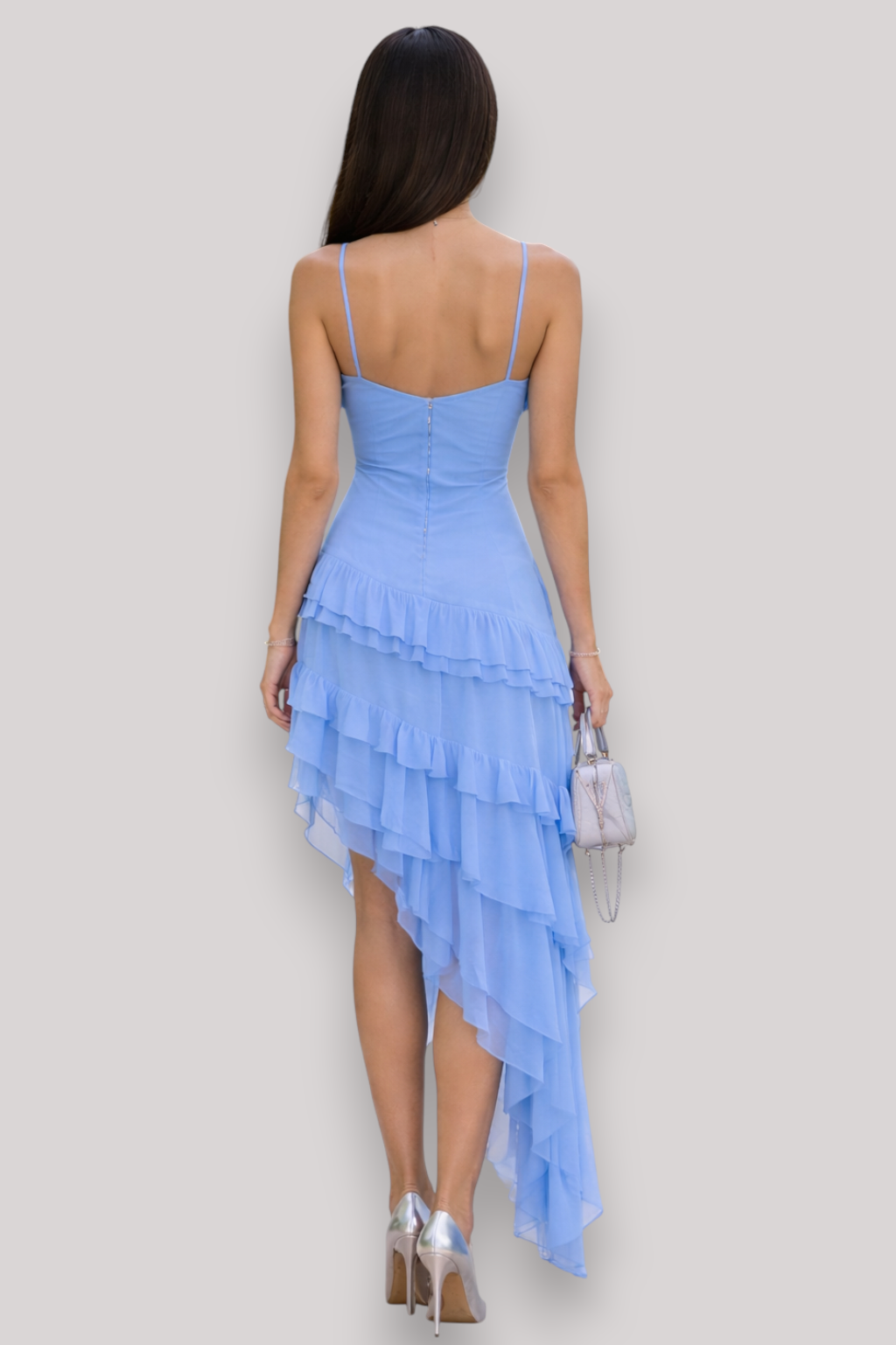 The Valencia Tassel Split Maxi Bodycon Dress Sleeveless Evening Party Style