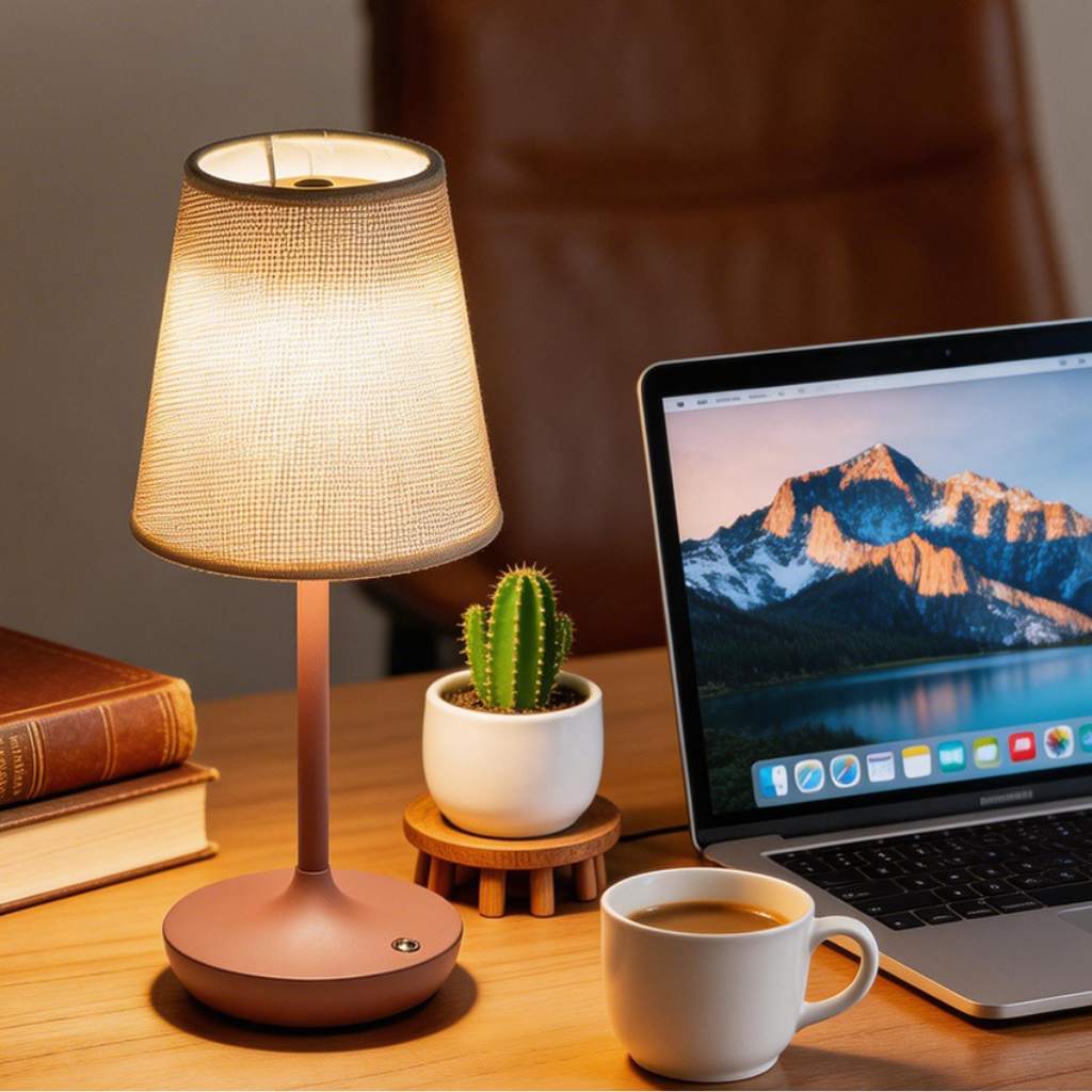The Velmora Decorative Fabric Shade LED Table Lamp