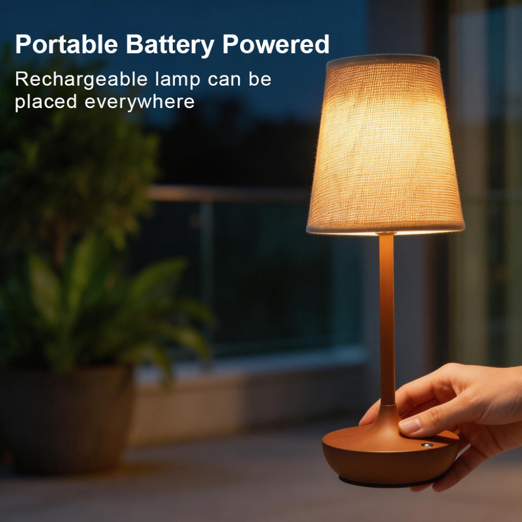 The Velmora Decorative Fabric Shade LED Table Lamp