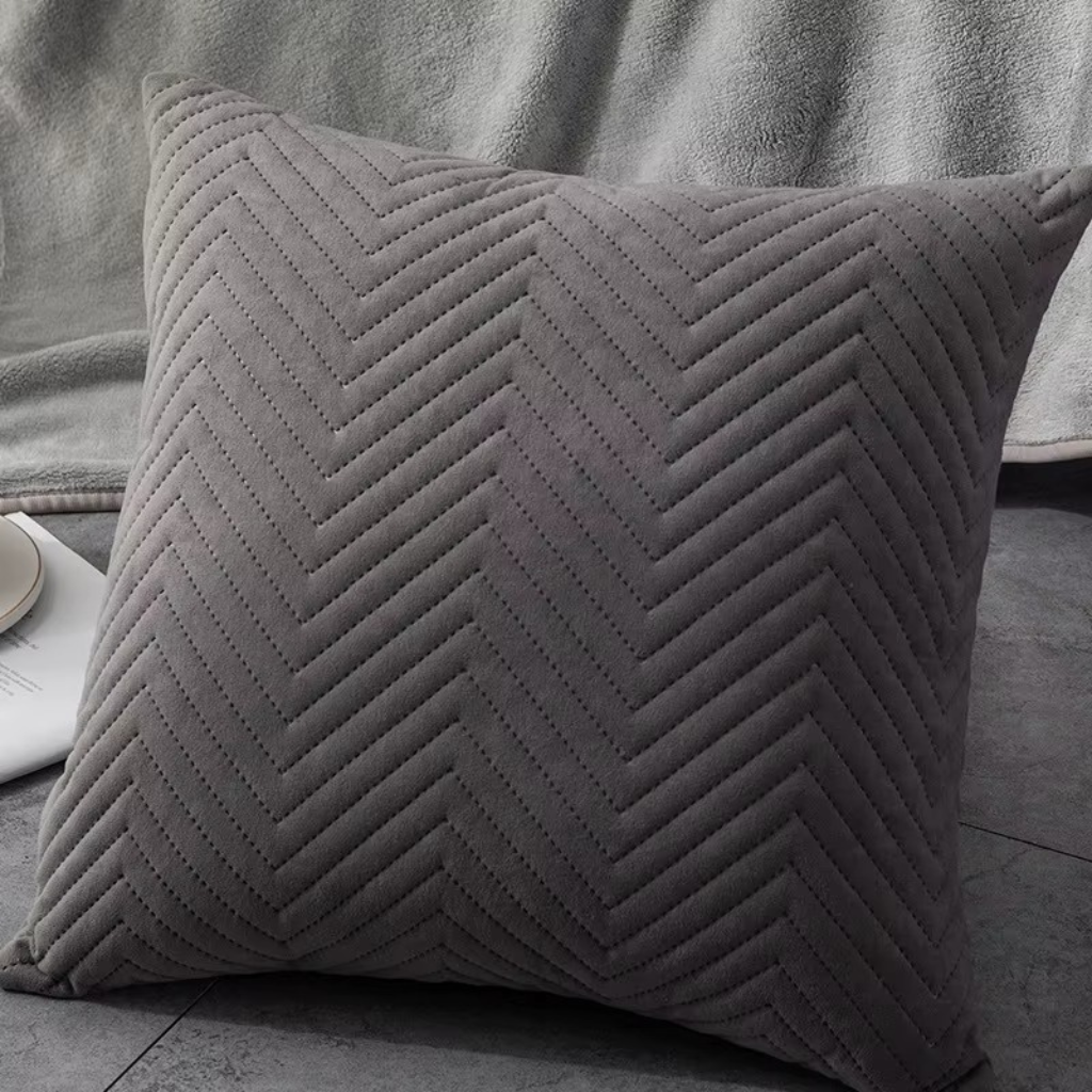 The Velora Herringbone Soft Cushion Cover