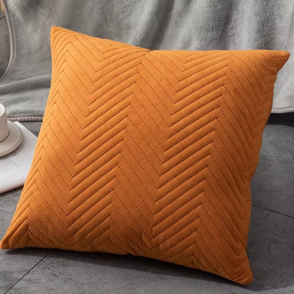 The Velora Herringbone Soft Cushion Cover